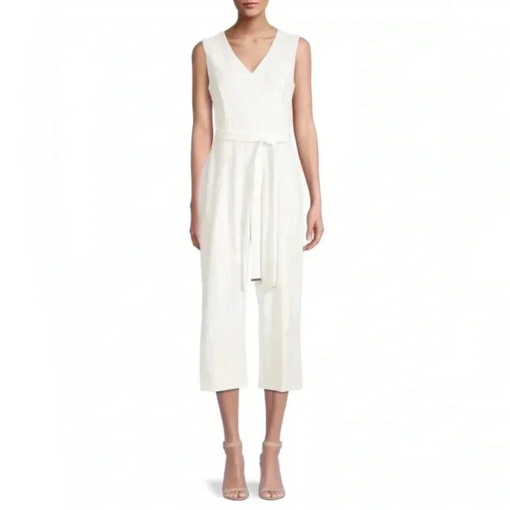 Tommy Hilfiger Sleeveless Jumpsuit- White
